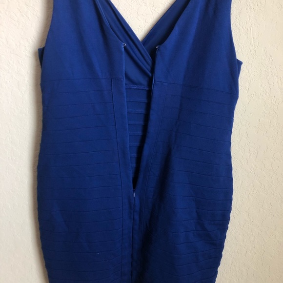 Express Royal Blue Cocktail Dress Size Large - Picture 6 of 7